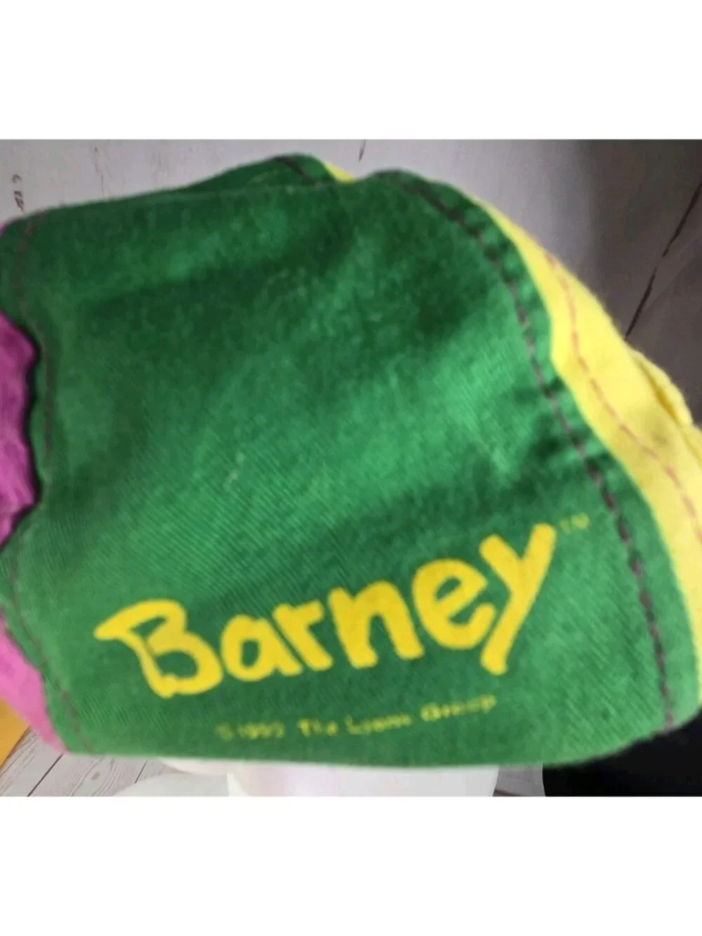Vintage 1992 Barney Purple Dinosaur Girl’s Party Baseball Hat Youth Size
